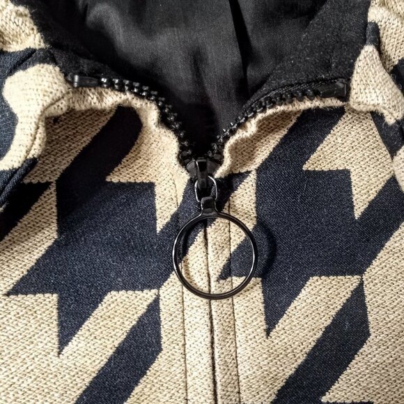 Akris Punto Black Camel Houndstooth Tweed Jacket - Picture 6 of 10